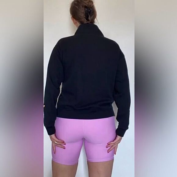 Abercrombie & Fitch YPB Bike Shorts Purple Pink Small Stretch - Picture 4 of 11